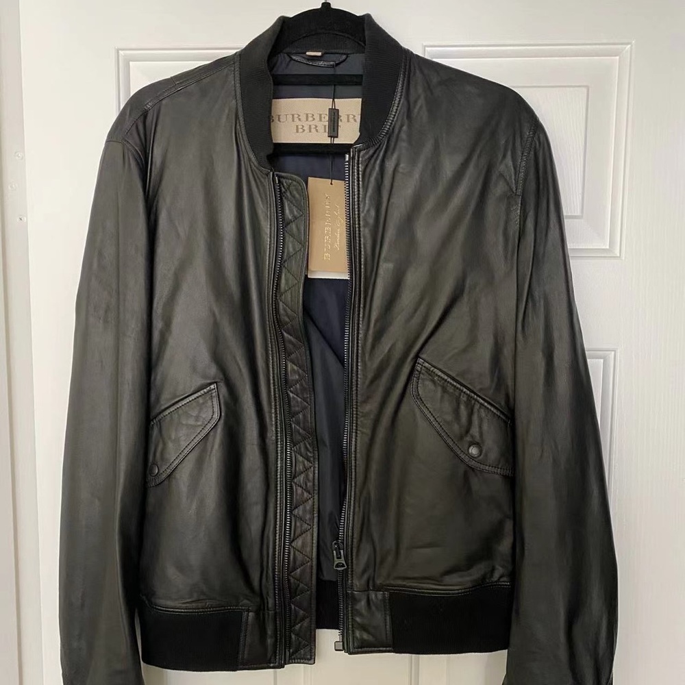 Burberry Leather Jacket, Authentic